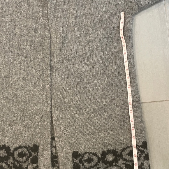 Adrienne Vittadini Wool Alpaca Cozy Warm Open Cardigan Sweater Sz Medium Cottage - Picture 8 of 10
